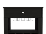 39" H black bar- coffee cart, Kitchen or living room cabinet storage, with 12 bottle racks, a B097133083
