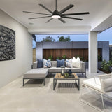 72 Inch Modern Large Design Ceiling Fans With Smart Remote Control 6 Wind Speed DC Motor Black for W934P262456
