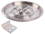 19-inch Recessed Fire Pit Pan Stainless Steel Fire Pit Burner Kit Round Indoor or Outdoor 42593221