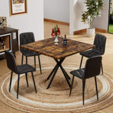 Square Table, Mid Century Modern Square Table for 4-6 Person, Coffee Table for Kitchen W578P242964