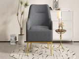 Modern Accent Chair Upholstered Armchair Single Sofa Chair with Curved Backrest and Gold Metal Legs N763P360684R