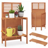 Foldable outdoor garden potted plant platform 59275264