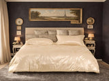 4-PC luxury satin microfiber bedding set, double-sided jacquard pattern, machine washable, OKO-100 53718217