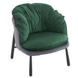 Velvet Accent Chair Barrel Chair with Metal Legs Modern Comfy Armchair Accent Reading Chair for 70121203