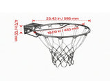 Wall & Door Mounted Basketball Rim, Flex Rim Goal Replacement with Net & Double Spring 15163653