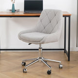 Modern teddy fleece fabric with chrome legs living room furniture dining chair, soft and W210127513