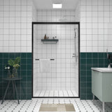 44-48"x76" Aluminum Frame Double Sliding Shower Door,Bypass Bathroom Sliding Door with Premium 1/4" W2011P325512