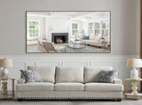 Oversized Bathroom Mirror Wall Mount Mirror,Vertical Horizontal Hanging Aluminum Framed Wall Mirror W708P297635