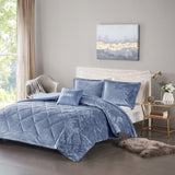 Twin/Twin XL Velvet Duvet Cover Set with Throw Pillow B03596095