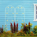 2 Pack Metal Garden Trellis 86.7" x 19.7" Rustproof Trellis for Climbing Plants Outdoor Flower W1586135960