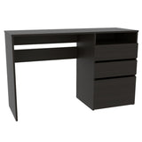 Dublin Three Drawer Computer Desk, One Shelf -Black B20091905