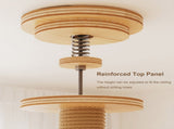 Adjustable Height Floor-to-Ceiling Cat Tree Made of MDF Board, Tall Cat Tower with Sisal Scratching 16442670