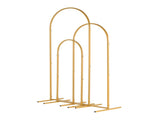 (5.9ft4.9ft3.9ft) Three-Piece Set Wedding Arc Top Iron Art Wedding Iron Arch Gold 17309543
