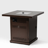28IN Square fire pit table Propane Fire Table with Stainless steel lid W853P204429