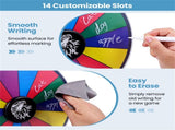 14-Slot Customizable Spinning Prize Wheel with Foldable Stand, Rewritable Tabletop Fortune Wheel 60013848
