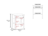 Nightstand, 1 Drawer, 1 Shelf, 4 Legs, White B097P369424