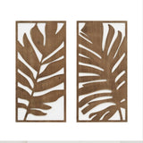 Birch Botanical Two-tone Wood Panel Wall Dcor Set B035P341126