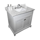 ZNTS Montary 31inch bathroom vanity top stone carrara white new style tops with rectangle undermount W50921980