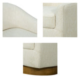 Upholstered Swivel Chair with Wood Base B035P203225