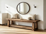 55" Entryway Bench, Narrow Shoe Organizer for Entry, Mudroom, or Living Room 28711303