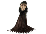 5.7ft Halloween Decorations Outdoor Life Size Animatronics Wizard with Pumpkin Face, Sound-Actived 26509172