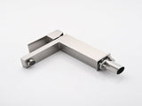 Bathroom Faucet Single Hole, Single Handle Stainless Steel Faucet for Bathroom Sink with Deckplate W1224P195900