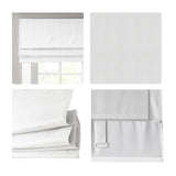 Basketweave Room Darkening Cordless Roman Shade B03598279