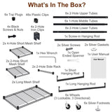 4 Tier Heavy Duty Garment Rack with 3 Hanging Rods, 463LBS Capacity Rolling Clothes Rack with 57122473