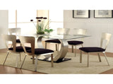 Set of 2 Microfiber and Metal Side Chairs in Silver and Black B016P156810