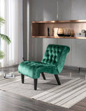 COOLMORE Modern Velvet Armless Accent Living Room Chair / Leisure Chair,Upholstered Fabric Button W39550124