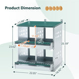4 Compartment Chicken Nesting Boxes, Metal Nesting Boxes Wall Mount Chicken Egg Laying Box for W1422P292939