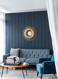 28.3" in Retro Design Gold Sunburst Metal Wall Mirror Decorative Mirror for a Bedroom, Dressing W2078124328