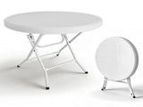 31.5 Inch Round Folding Table, Heavy Duty Plastic Foldable Cocktail Bistro Table, Easy 24201242
