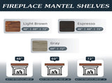 48" Rustic Wood Fireplace Mantel,Wall-Mounted & Floating Shelf for Home Decor 66977220