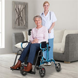 Practical Folding Rolling Walker Transport Wheelchair 05399623