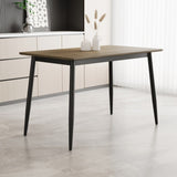 Modern minimalist wood grain tabletop dining table, stylish dining table, kitchen dining table, W1727P229031