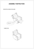 Contemporary Dark Gray Color Polyfiber Swivel Recliner Chair 1pc Manual Motion Wing Back Tufted B011P184988