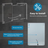 LED Bathroom Mirror 36" x 28" Front and Backlight, 5 Mins Defog, 5MM Full HD Reflected Wall Mounted T3177P284018