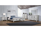 MDF Nightstand with 2 Drawers in Distressed White Finish B016P255544