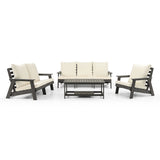 HIPS 3 Seater Sofa with Cushion, Outdoor Garden Sofa, Sofa Set for Porch, Poolside, Terrace, and W1209114910