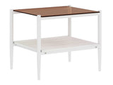 Set of 2 End Tables, Nightstand with Tempered Glass Tabletop, Compact Side Table with 42906035