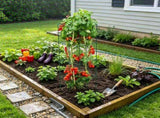 Tomato Cages 10 Pack 11.8 x 11.8 x 46.1 Inch Square Plant Support Cages Green PVC Coated Steel Heavy 73235854