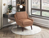 1pc Orange Color Accent Chair Cushion Seat Chenille Upholstery Comfort Style Durable Solid Wood Legs B011P315598