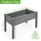 ZNTS Raised Garden Bed with Legs, Elevated Wooden Planter Box for Outdoor Plants W1390P160712