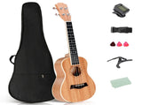 23in mahogany body rosewood fingerboard ukulele, cotton bag, capo, strap, picks*3, 11113742