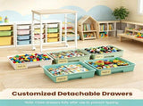 5-Drawer Rolling Storage Cart, Multifunctional Mobile Organizer Cart with Lockable Universal Wheels, 72967110