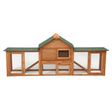 ZNTS Large Wooden Rabbit Hutch Indoor and Outdoor Bunny Cage with a Tray and Runs for Small Animals, W2181P155336