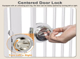 61" Extra Tall Cat Gate for Doorway , Adjustable Wide 34.3"-36.7" and included 4.13" extension kits, T3210P491357