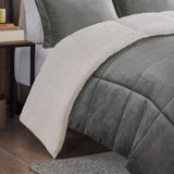 Full/Queen Plush to Sherpa Down Alternative Comforter Set B035100495