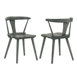 Rustic Farmhouse Dining Chairs, Solid Wood Side Chairs for Kitchen & Dining Room, Easy W2537P211109